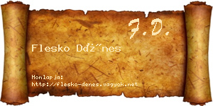 Flesko Dénes névjegykártya